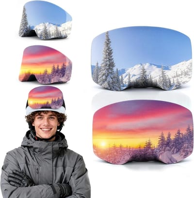 Set van 2 Beschermhoezen voor Skibrillen - Anti-Kras, Stofbestendig en Duurzaam voor Optimale Lensbescherming tijdens Wintersport