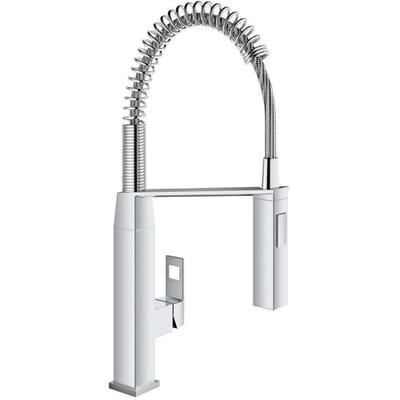 GROHE Eurocube Keukenkraan - Hoge uitloop - Met professionele handdouche - Chroom
