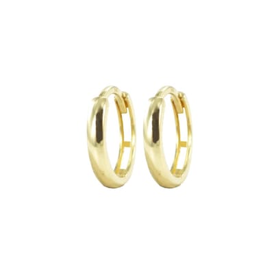 New Bling 9NBSAM-G190143 Gouden Oorringen - Dames - Glad - Scharnier - 11 x 2 mm - 14 Karaat - Goud