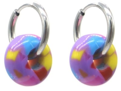 Oorbellen - oorringen - bedel - oorsieraad - sieraad - accessoire - zilverkleurig - multicolor - hip - trendy - tijdloos - feest - cadeau - dames - vrouwen