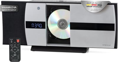Verticale stereo-installatie - Compact audiosysteem - Muziek luisteren - Bluetooth NFC NFC - 45.5 cm breed - Zilver zwart