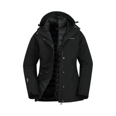 Mountain Warehouse Dames/Dames Alaskan 3 in 1 gewatteerd jack (Zwart)