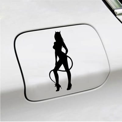 Bumpersticker - Vrouw Duivel - 7 X 16,5 - Zwart