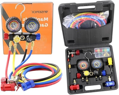Manifold Gauge Set - Airco Meter - Auto Airco Controleren - 4 Kleuren Hoses - 60 Inch Hoses - Multi