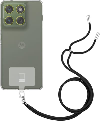 Cazy hoesje met koord geschikt voor Motorola Edge 70 Hoesje met Koord - Flexibele Case - Transparant