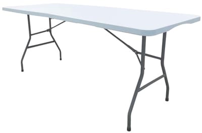 Rechthoekige klaptafel voor tuin, 180 x 75 x 74 cm, voor 8 personen
