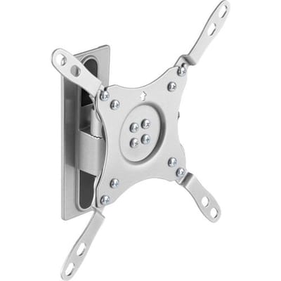 Tv muurbeugel voor 13-43 inch scherm - Compact - Basic - Draai- en kantelbaar - Tot 15kg - Zilver