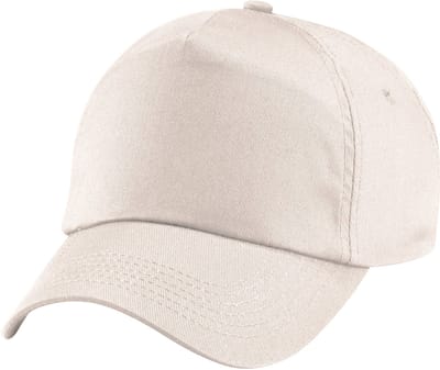 Beechfield Uniseks Effen Originele  Baseball Cap met 5 panelen (Zand)