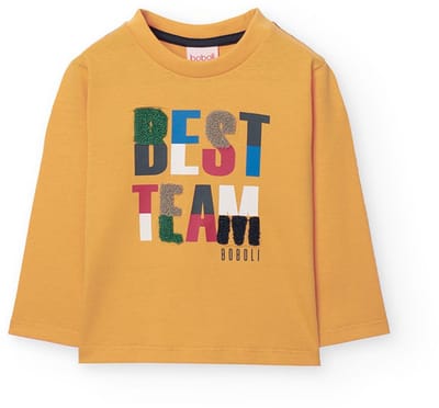 Boboli Knit T-shirt Met Lange Mouwen Oranje 12 Months Jongens