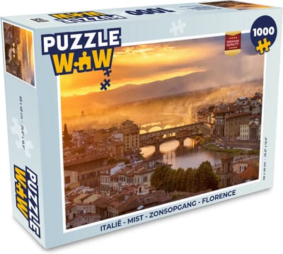 Puzzel Italië - Mist - Zonsopgang - Florence - Legpuzzel - Puzzel 1000 stukjes volwassenen