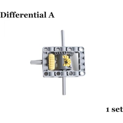 MOC Pièces Briques Techniques Ensemble d'Engrenages Différentiels Encadrés Compatible Briques de Construction High-tech Voitures Châssis de Direction Jouets DIY