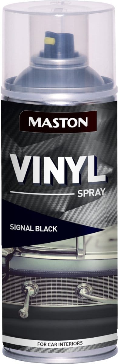 Maston Vinyl Spray - Zijdeglans - Signaalzwart - RAL 9004 - spuitverf - 400 ml - spuitbus verf