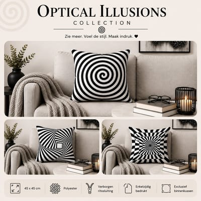 Optical Illusions Collection kussenhoes - 45x45 cm