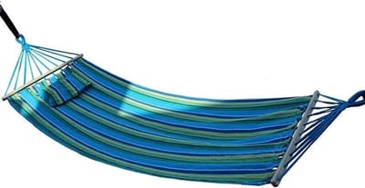 Outdoor Hammock Portable Outdoor Canvas Camping Hammock Bend Wooden Stick Stable Hammak Garden Swing Hanging Chair Camping Travel Beach Garden (Color : A)
