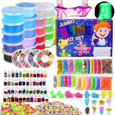 Jumbo Slijmpakket: 120 Delen - Brokat, Klei & Accessoires