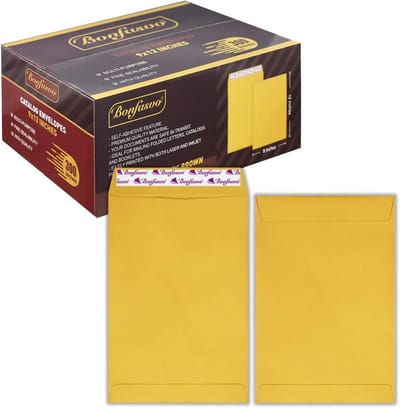 300 Stuks Bruine Catalogus Enveloppen 9x12 cm - Sterk 120GSM Kraft Papier met Veilige Zelfklevende Sluiting