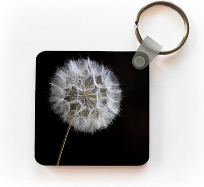Sleutelhanger - Uitdeelcadeautjes - Macro - Paardenbloem - Zwart - Plastic