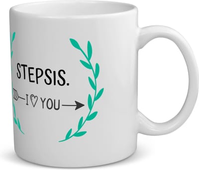 Akyol - stepsis i love you koffiemok - theemok - Zus - de liefste stiefzus - verjaardag - cadeautje voor zus - zus artikelen - kado - geschenk - 350 ML inhoud