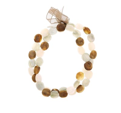 Behave - Ketten bruin met acryl kralen en strik - 40 cm