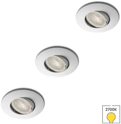 Lybardo - Inbouwspots extra klein 3-pack - Kantelbaar + LED Spot 3W - Warmwit Licht