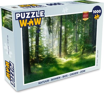 Puzzel Natuur - Bomen - Bos - Groen - Zon - Gras - Planten - Legpuzzel - Puzzel 1000 stukjes volwassenen