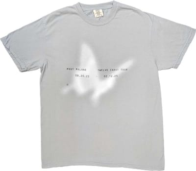 Post Malone - Butterfly Heren T-shirt - M - Grijs