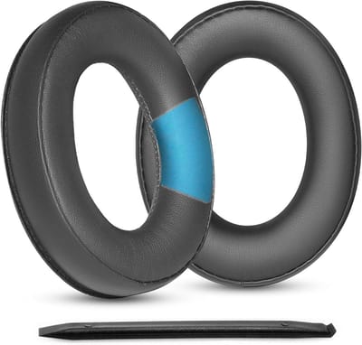 Vervangende Oorkussens voor HD620S en HD620 Hoofdtelefoon - Comfortabele Oorkussens van Echte Leer voor Optimale Geluidskwaliteit en Demping (Zwart)