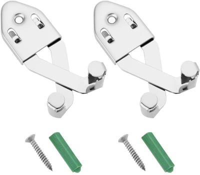 MTTproducts- Wandhaak Verstelbaar - 2 Stuks - Metalen Haak - Geschikt voor Zwaarden/Jassen - Roestbestendig - 7,7x3,5cm