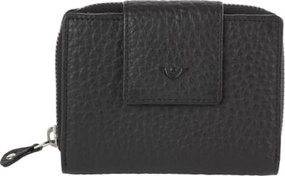 Voi Dames portemonnee Grain Leather Leer - zwart