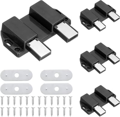 Magnetische deursluiters - Druk open sluiting - Kasten sluiten - Druk voor openen - 4 stuks - Bruin