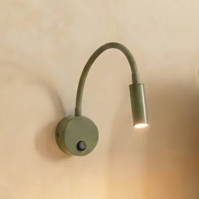 TK Lighting wandlamp Lagos, olijfgroen/zwart, G9, hoogte 45 cm, metaal