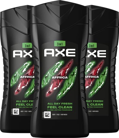 Axe 3-in-1 Douchegel - Africa - 3 x 250 ml - Voordeelverpakking