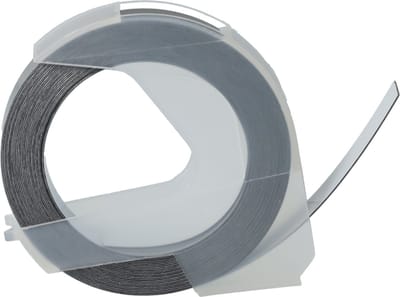 Dappaz Compatible Dymo Label 3D - 9 mm Wit op Zwart S0898130 Reliëflabel - Lettertang - 1 stuks