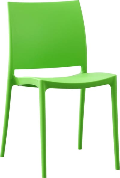 CLP Meton Tuinstoel - Stapelbaar - Onderhoudsvriendelijk - Weerbestendig - groen