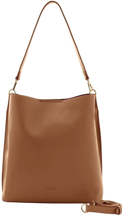 SEIDENFELT MANUFAKTUR schoudertas Nelma Hobo Bag Toffee Lichtbruin