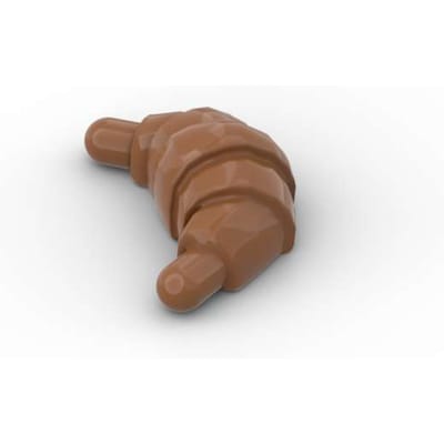 MOC 10 STUKS 33125 Croissant Bouwstenen Met Afgeronde Einden Brood Voedsel Idee Stenen Deeltjes Puzzel Speelgoed Kinderen Verjaardagscadeaus lichtbruine kleur