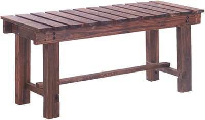 Houten Tuinbank - Terrasbank Buiten - Ontspannen Buiten - Pen-en-gatverbindingen - 90 cm breed - Natuurlijk Hout