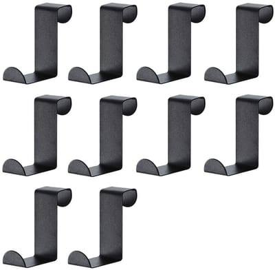 Dailygoods- Deurklinkhaak 10 Stuks - Roestvrij Staal - Antislip - Sterke Laadcapaciteit 10 kg - Voor Keuken/Badkamer/Slaapkamer - Eenvoudige Installatie - Deurklinkhaakjes