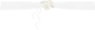 PartyDeco trouwauto organza lint Rozen - Bruiloft - creme - 2x stuks - just married