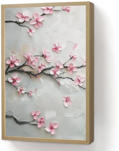 Wandlamp 40x60 cm - Oplaadbaar - Bloesem - Kunstzinnig - Roze - Sakura - Wandlampen binnen woonkamer - Slaapkamer lamp - Decoratieve nachtlamp - Vloerlamp draadloos