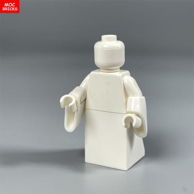 MOC Stenen Wit Jurkje 4cm Figuur Kleding Mouw Arm Oud China Han Chinese Kleding Bouwstenen Speelgoed Kinderpop