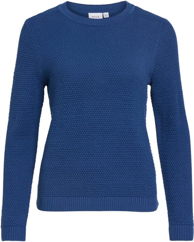 VILA - VIDALO O-NECK L/S KNIT TOP- NOOS - Dames - Gebreide truien