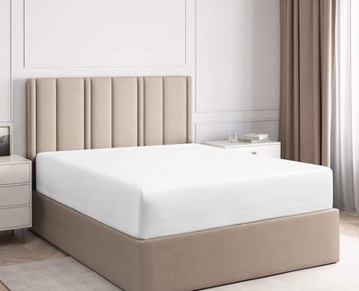 Ephemeris hoeslaken eenpersoons zacht katoen met elastiek rondom 90x200+30 cm Jersey wit