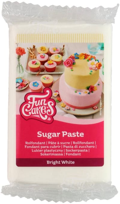 FunCakes Rolfondant - Wit - 250g - Fondant - Taartdecoratie