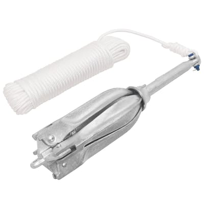 vidaXL - Anker - met - touw - inklapbaar - 12 - kg - thermisch - verzinkt - gietijzer