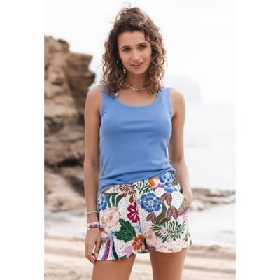 Rebelle - Shortama- Tropic Blush - Katoen - Multi/Blauw - Maat 34