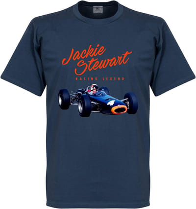 Jackie Stewart Monaco T-Shirt - Navy Blauw - L