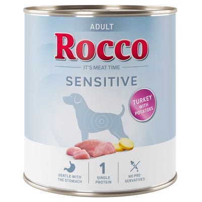 Rocco Sensitive 6 x 800 g Hondenvoer - Nieuw Receptuur- 6 x 800 g: Kalkoen met Aardappelen