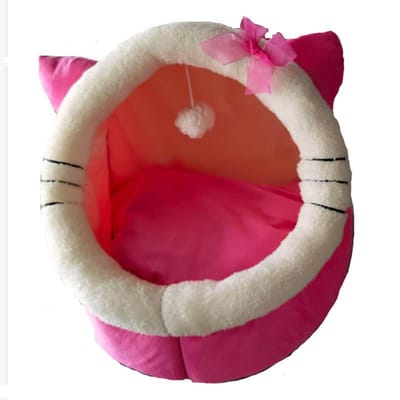 Herfst en Winter Kattenmand Cartoon Dierennest Hondenmand Halfgesloten Huisdierennest Hondenmand Warm Kat Jiji Kat Huisdierbenodigdheden M   38 * 38 * 36cm