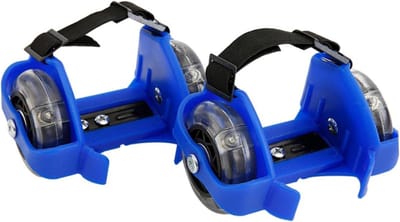 Kinderrolschaatsen - Hielwiel skates - Buiten spelen - Verstelbare breedte - 13x9.5CM - Blauw